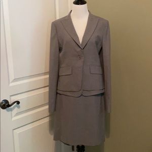 BCBG gray business suit